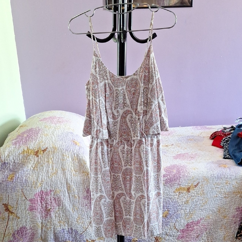 Old Navy Paisley Print Dress - Pink and White